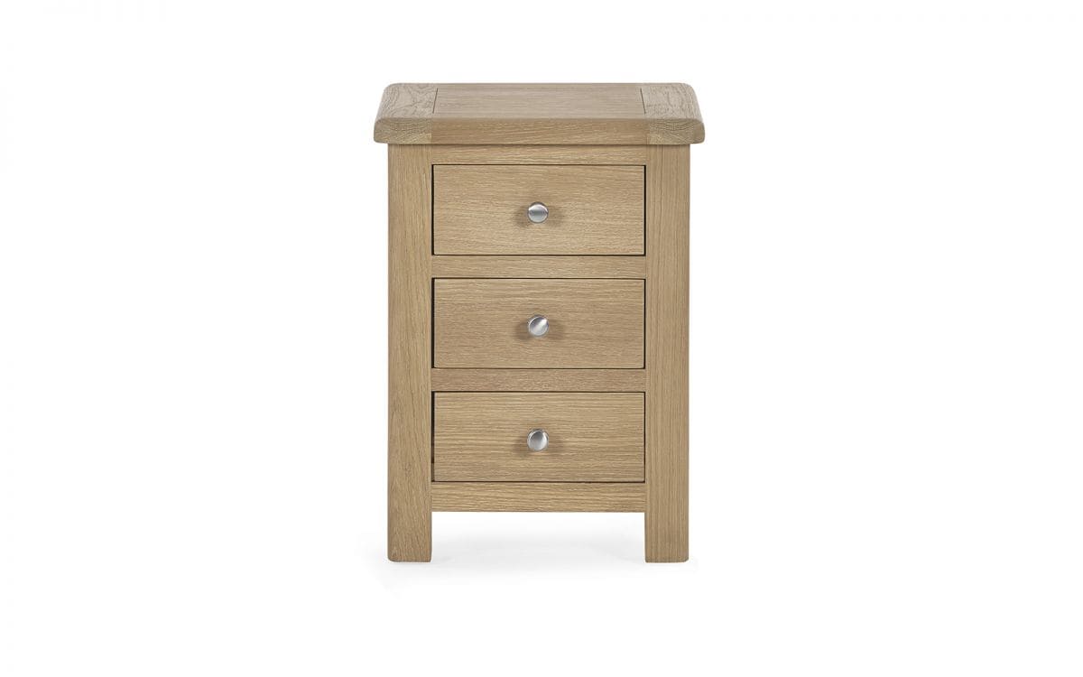 Memmingen 3 Drawer Bedside - Limed Oak - Image 3