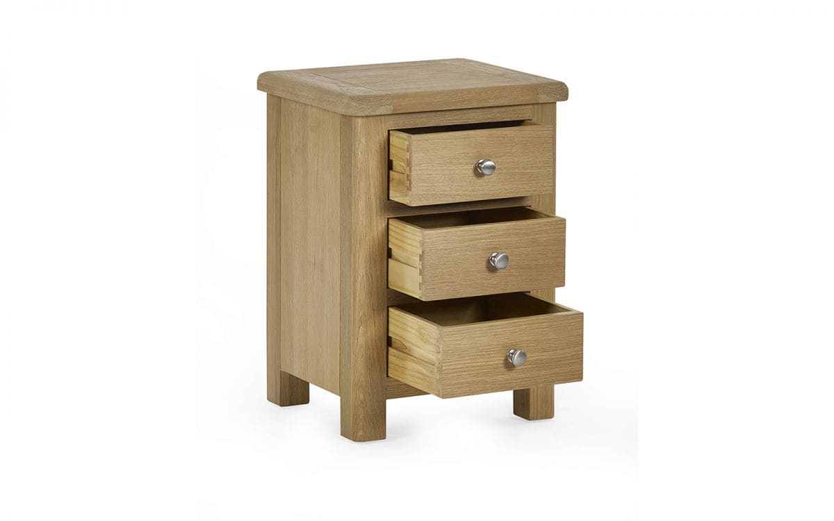 Memmingen 3 Drawer Bedside - Limed Oak - Image 4