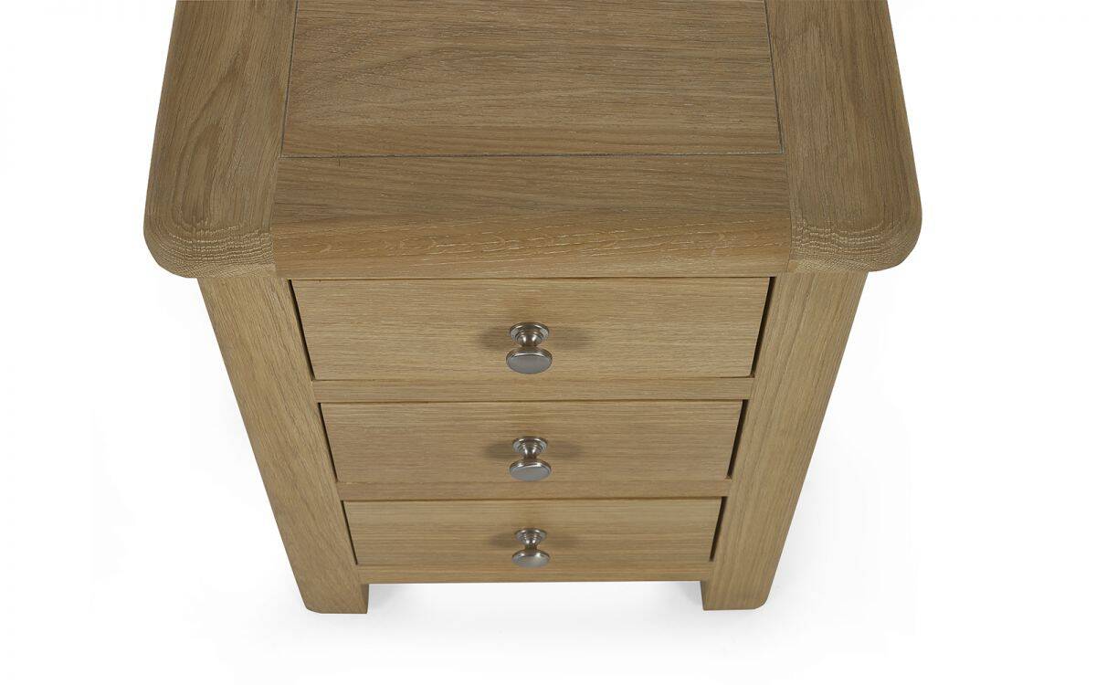Memmingen 3 Drawer Bedside - Limed Oak - Image 6