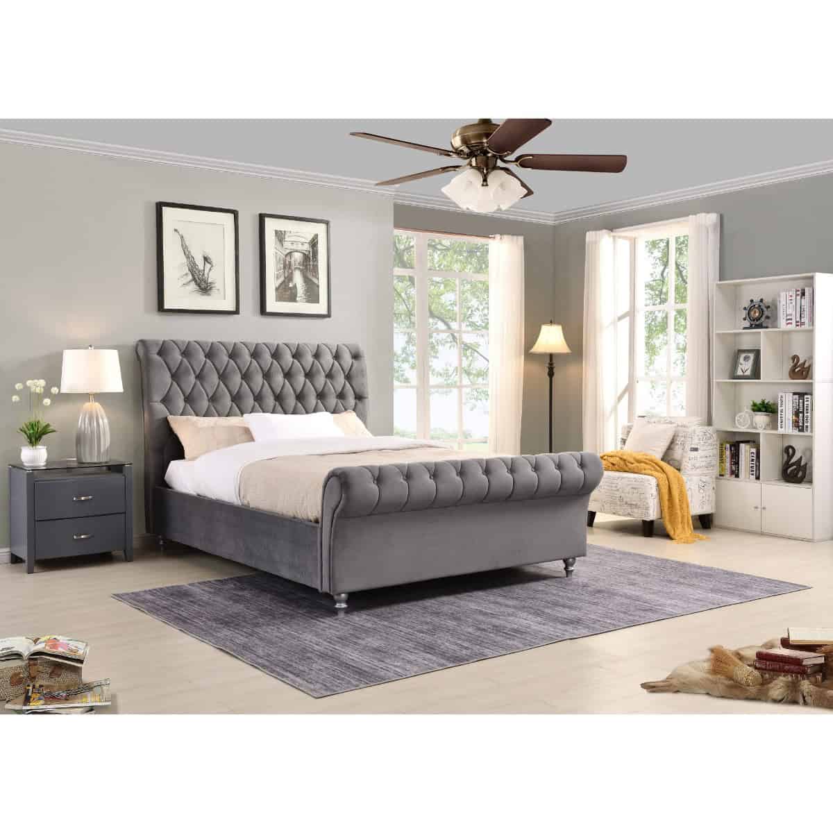 Kilkenny 6ft Bedframe - Grey - Image 2