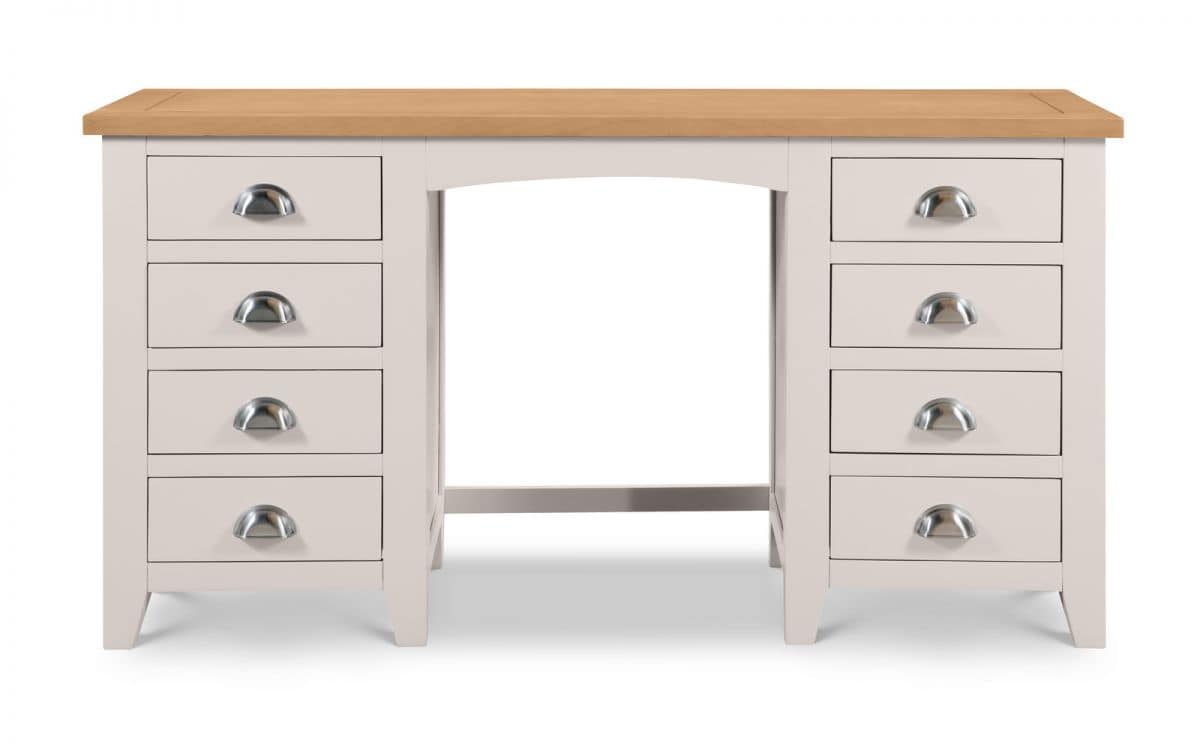 Hayley Twin Pedestal Dressing Table - Elephant Grey - Image 3