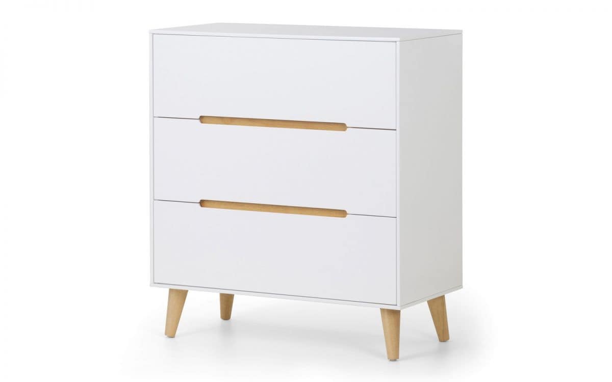 Trent 3 Drawer Chest - White | Buy Online | Beds.ie