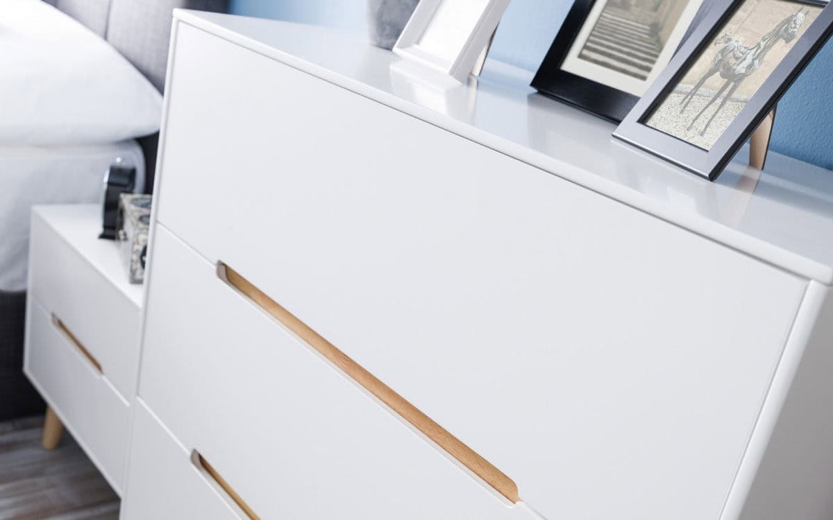 Trent 3 Drawer Chest - White - Image 2