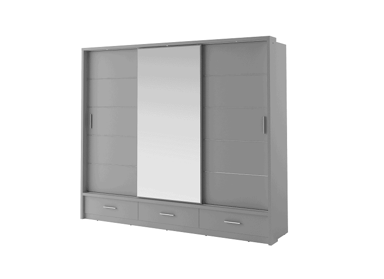Alpha Large Sliderobe 2.5m - Grey - Image 2