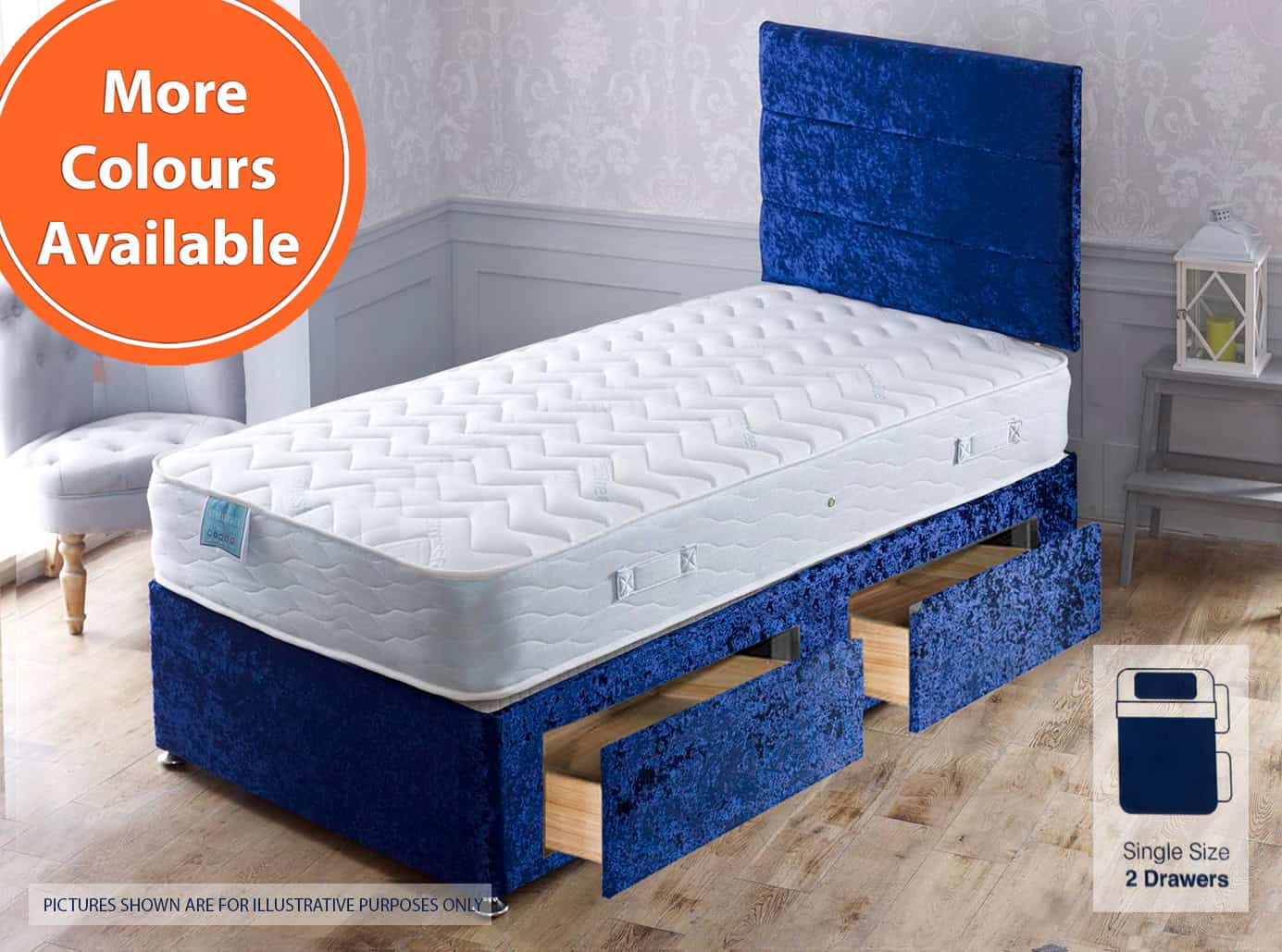 Apollo 2ft6 Stress Free 2 Drawer Bed | Buy Online | Beds.ie