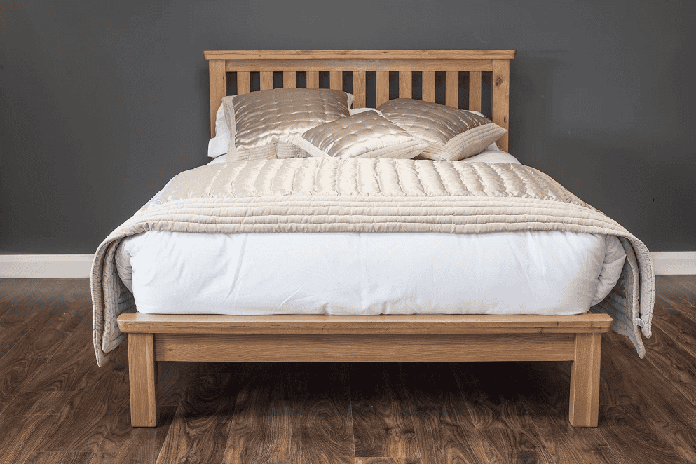 Honey B Manhattan 4ft6 Bedframe - Oak | Buy Online | Beds.ie