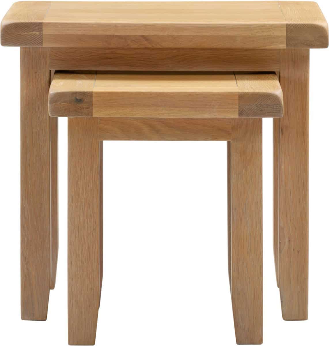 Windsor Nest of 2 Tables - Natural Oak - Image 3