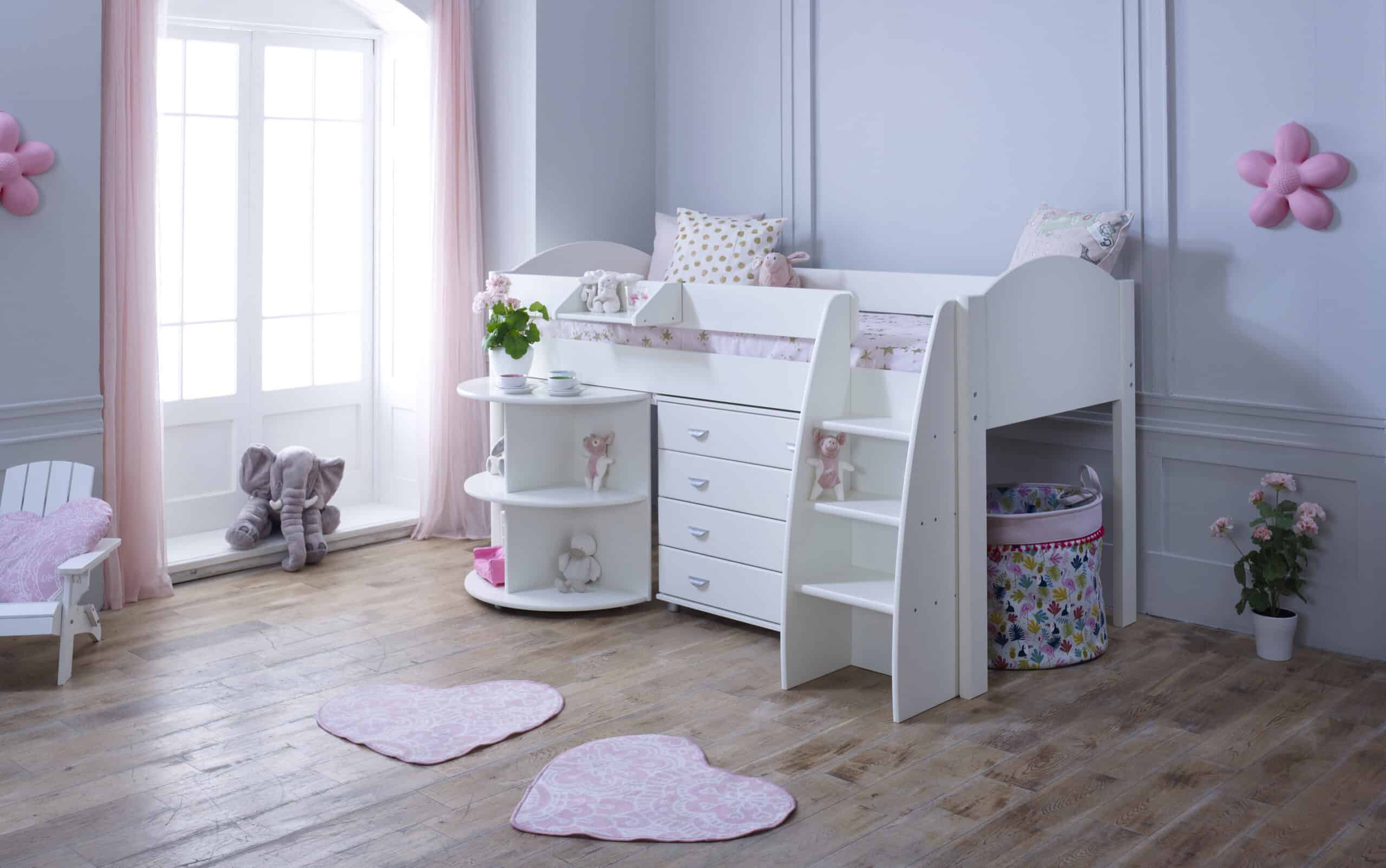 Kids Avenue Eli D Midsleeper - White | Buy Online | Beds.ie