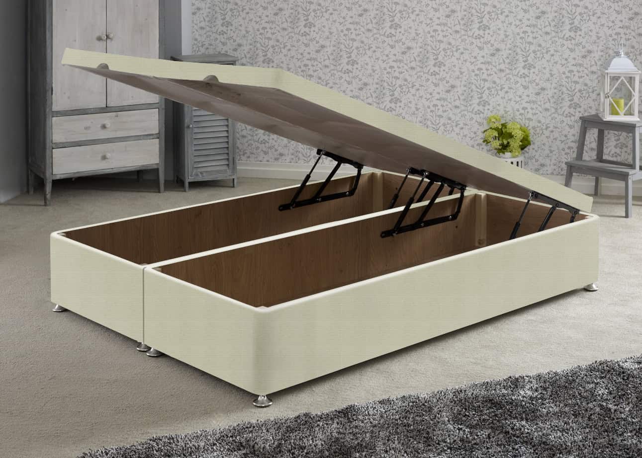 Apollo 4ft6 Azzure Cream Front Opening Ottoman Base | Buy Online | Beds.ie