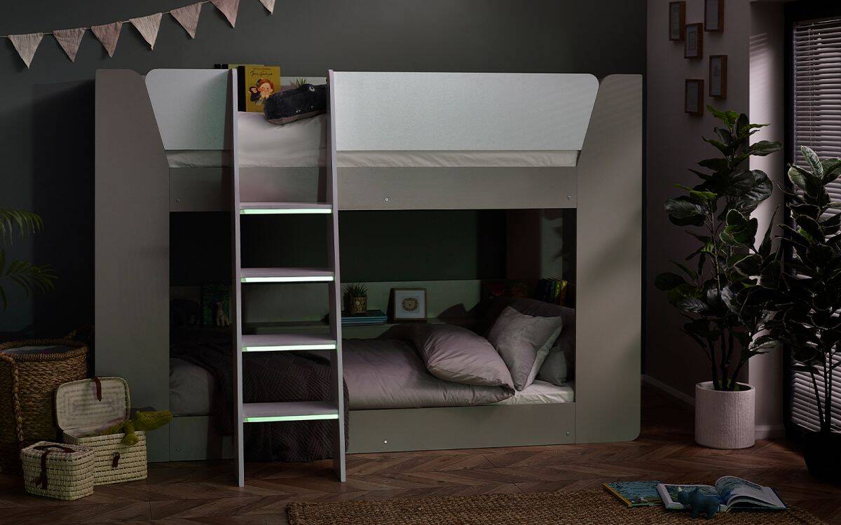 Parade Bunk Bed - Taupe & White - Image 2