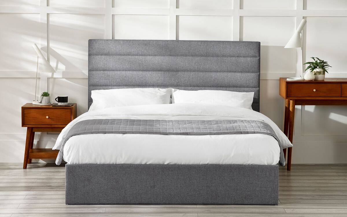 Mercado 5ft Ottoman Bedframe - Grey Linen - Image 3