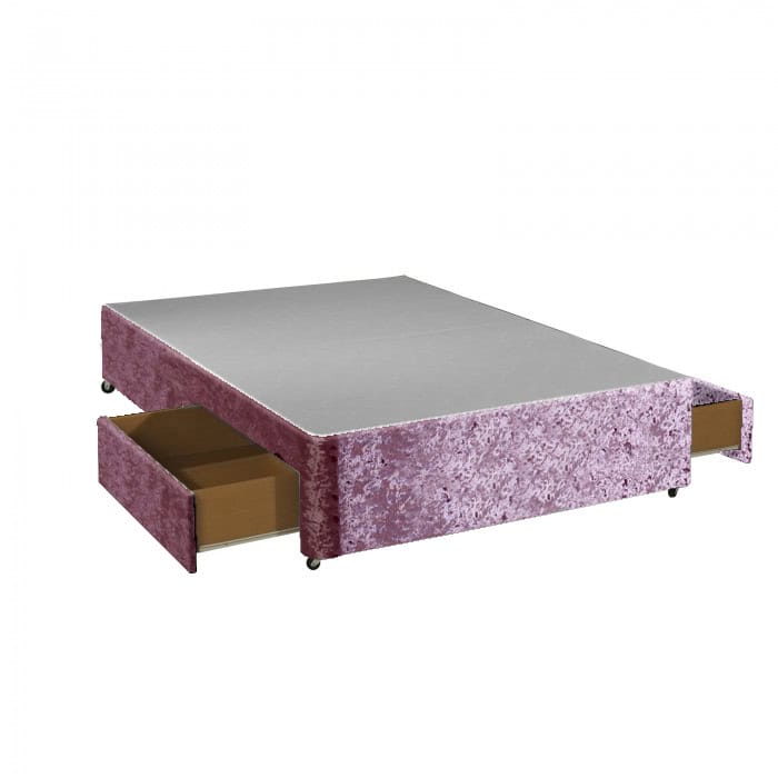 Apollo 4ft6 Glitz Pink 2 Drawer Divan Base | Buy Online | Beds.ie