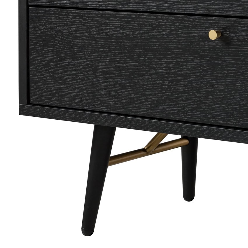 Barcelona 4 Drawer Chest - Black & Copper - Image 4