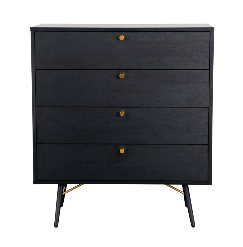 Barcelona 4 Drawer Chest - Black & Copper - Image 5