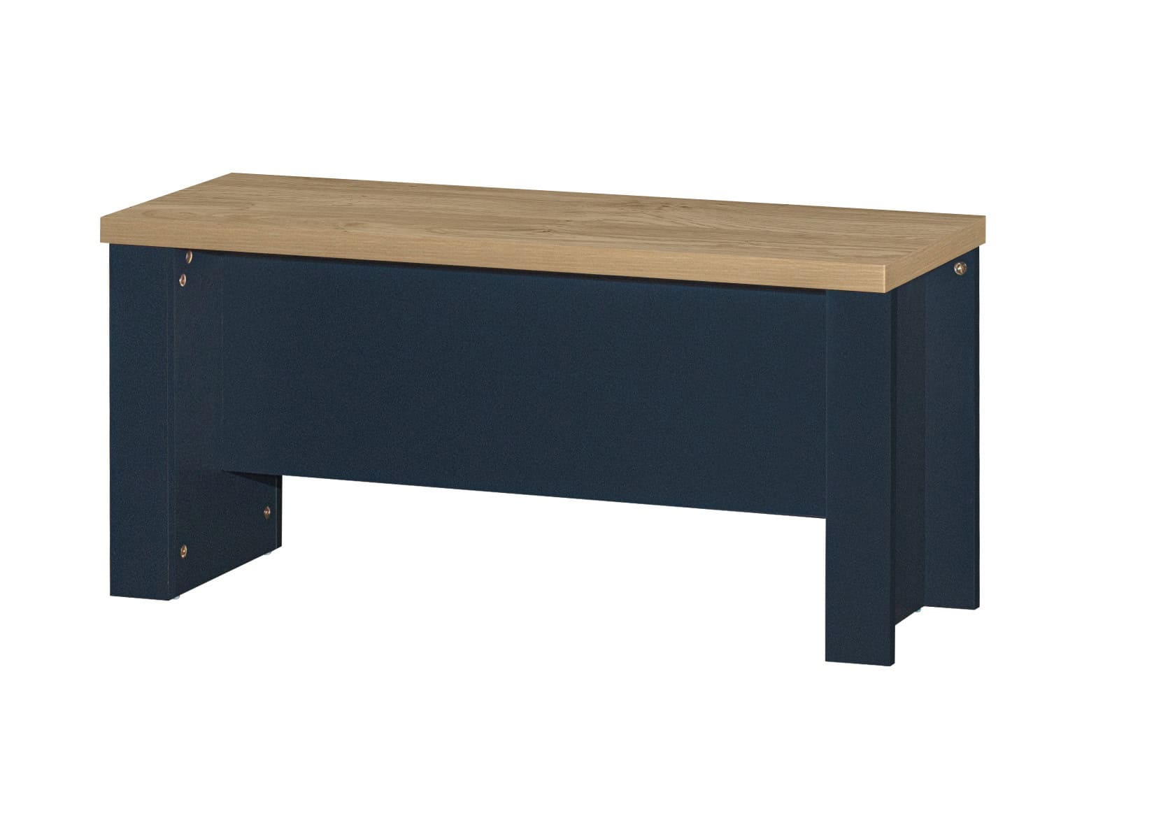 Highgate Dining Table & Bench Set - Navy & Oak - Image 10