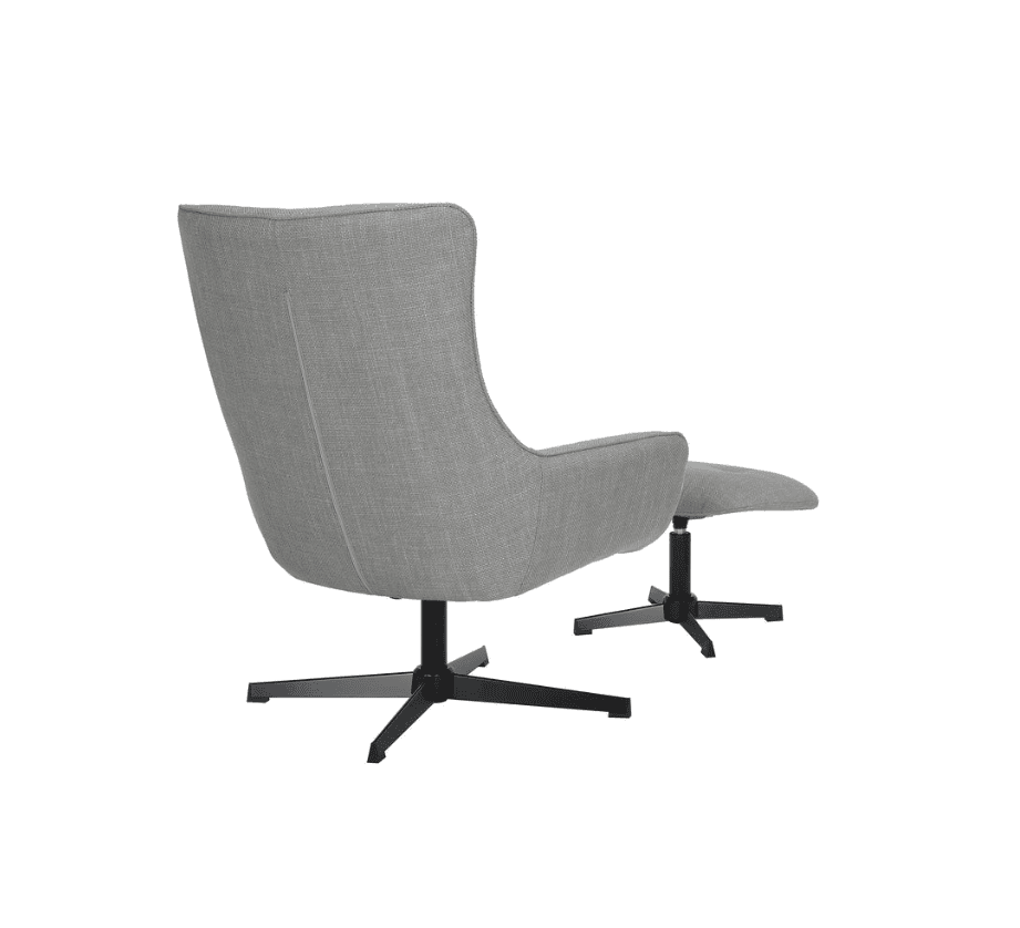 Morgan Swivel Recliner - Light Grey - Image 4