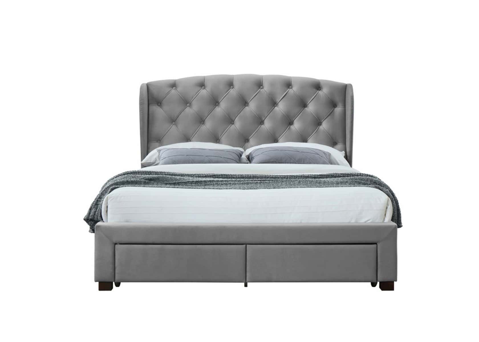 Hope 4ft6 Bed - Grey Velvet - Image 7