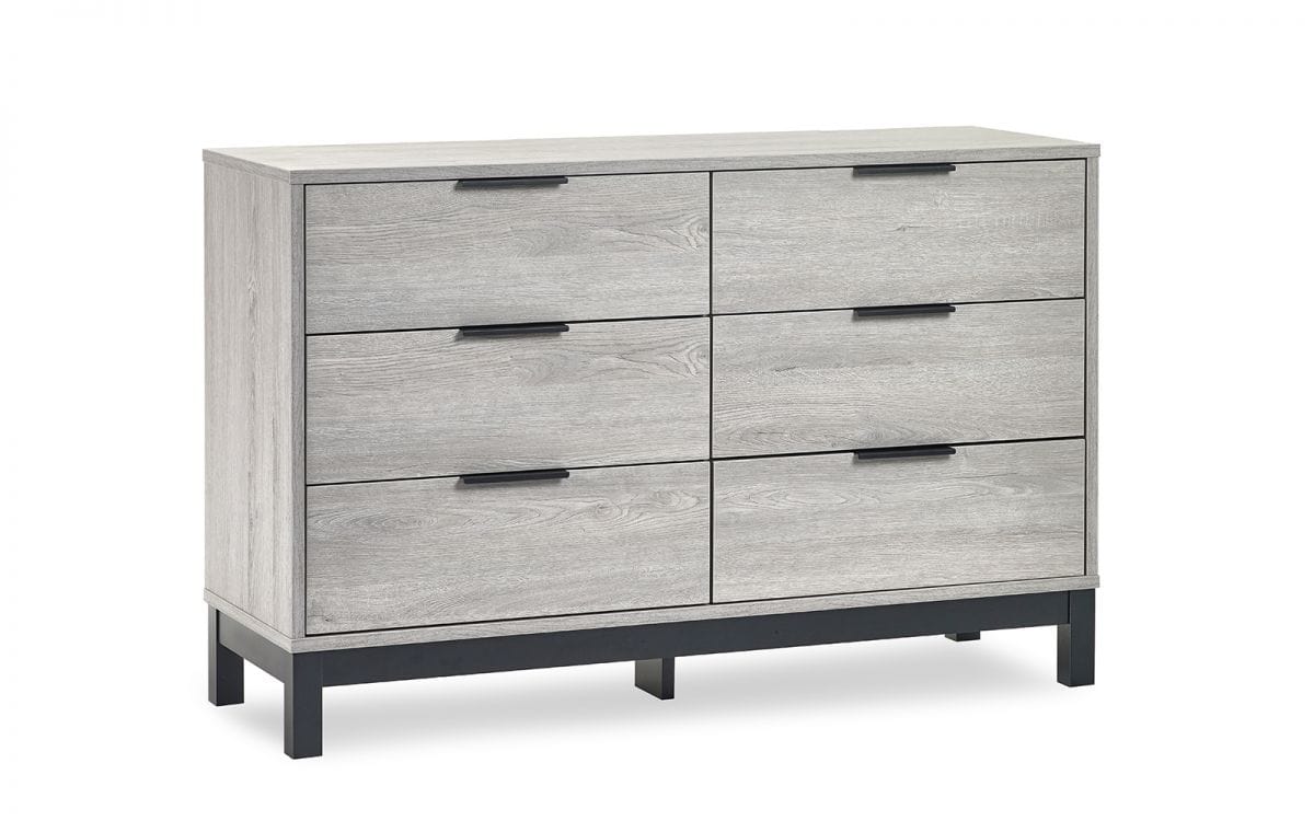 Batu 6 Drawer Chest - Grey Oak - Image 8