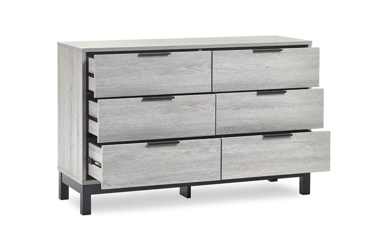 Batu 6 Drawer Chest - Grey Oak - Image 10