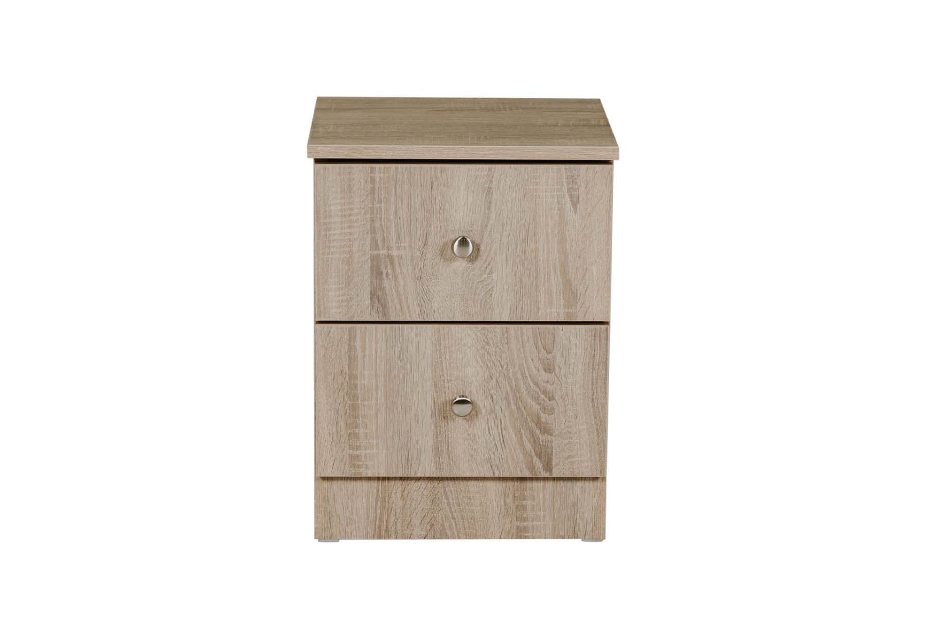 Levi 2 Drawer Bedside - Oak - Image 3