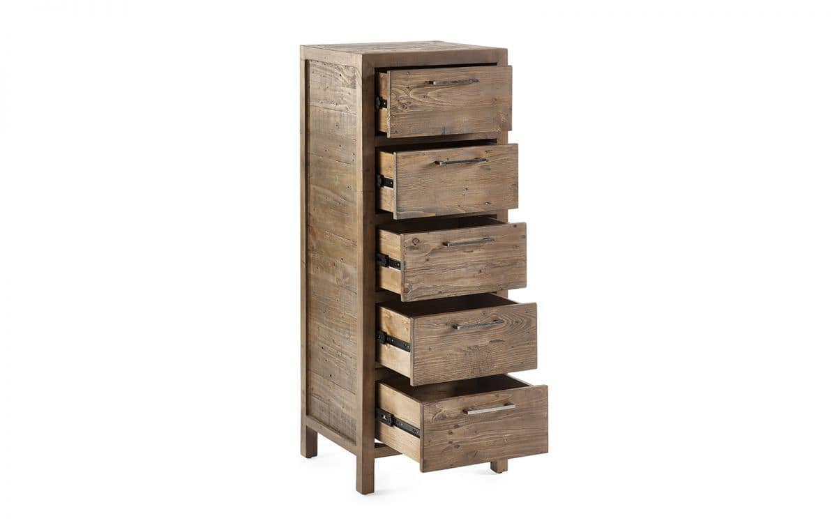 Heron 5 Drawer Tallboy - Reclaimed Pine - Image 4