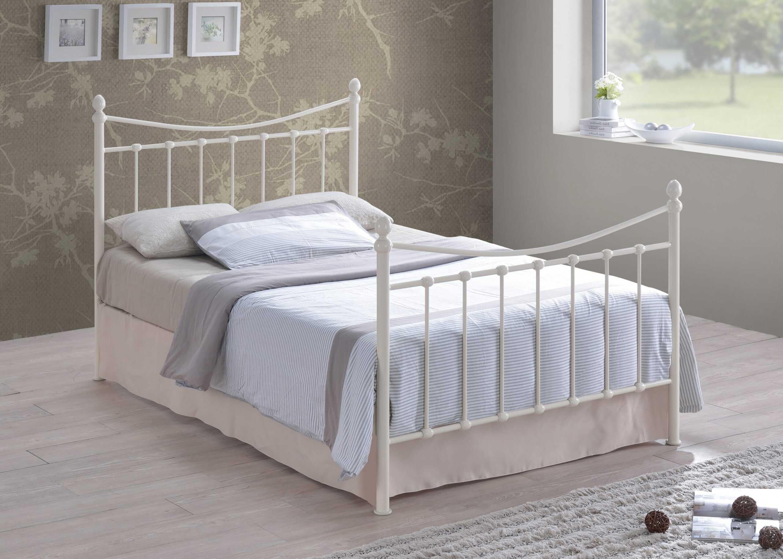 Alderley 4ft6 Bedframe - Ivory - Image 2