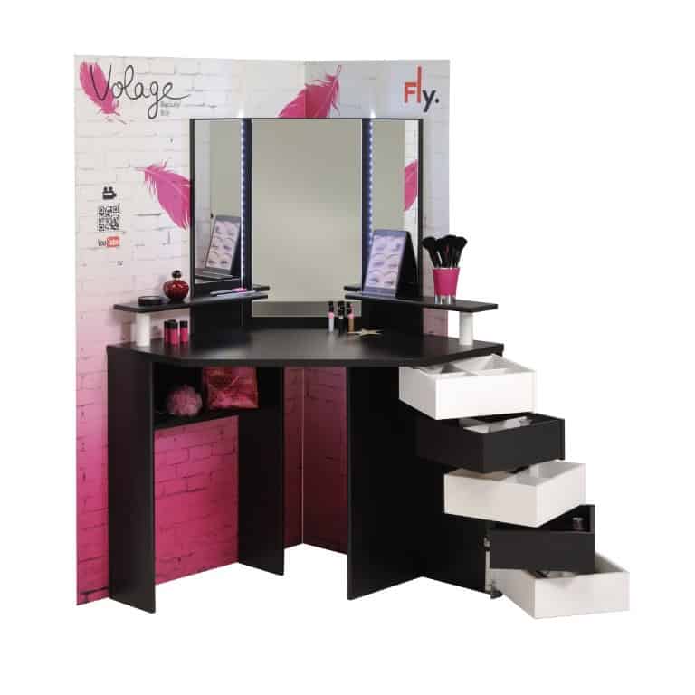 Parisot Volage Dressing Table - Black & White - Image 2