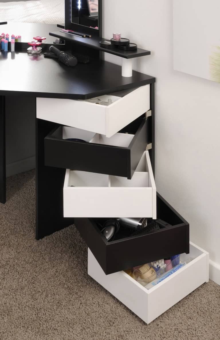 Parisot Volage Dressing Table - Black & White - Image 6