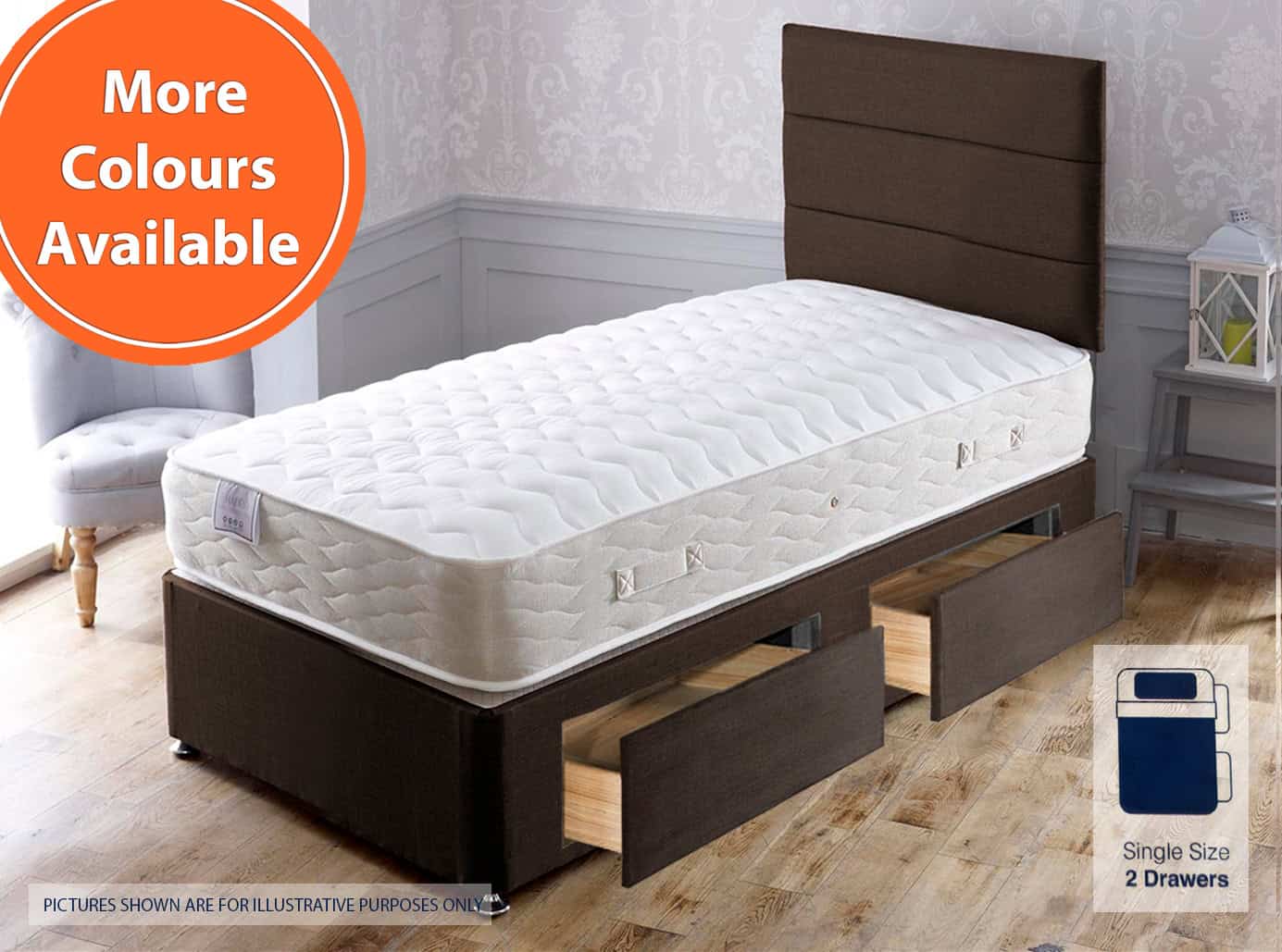 Apollo 3ft Hades 2 Drawer Bed | Buy Online | Beds.ie