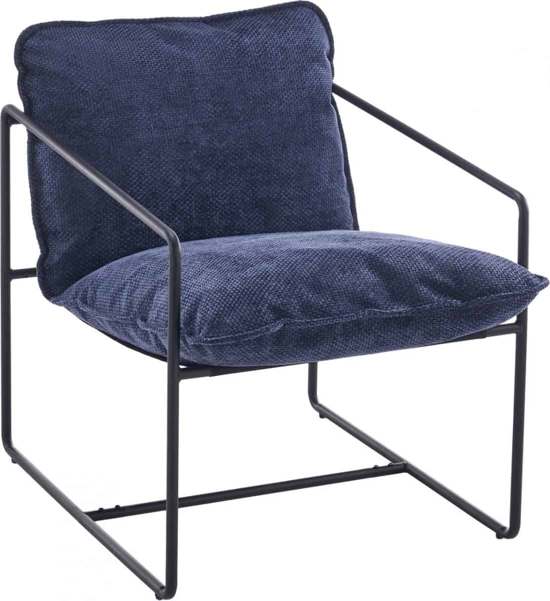 Tivoli Occasional Chair - Black Metal/Blue Fabric | Buy Online | Beds.ie