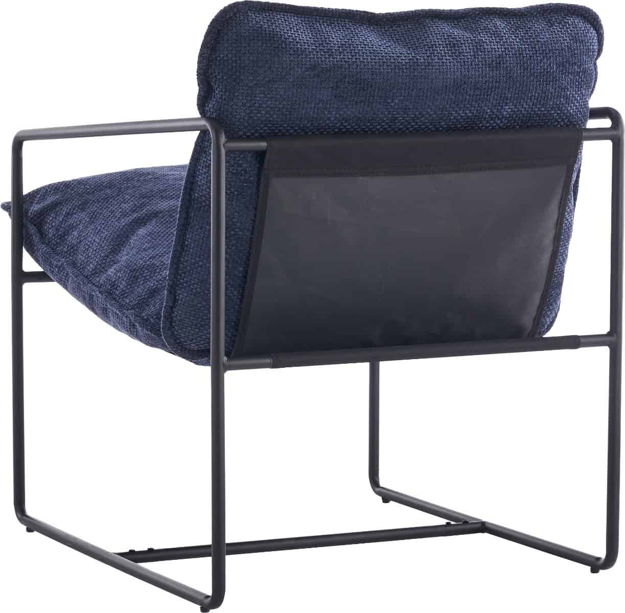 Tivoli Occasional Chair - Black Metal/Blue Fabric - Image 3