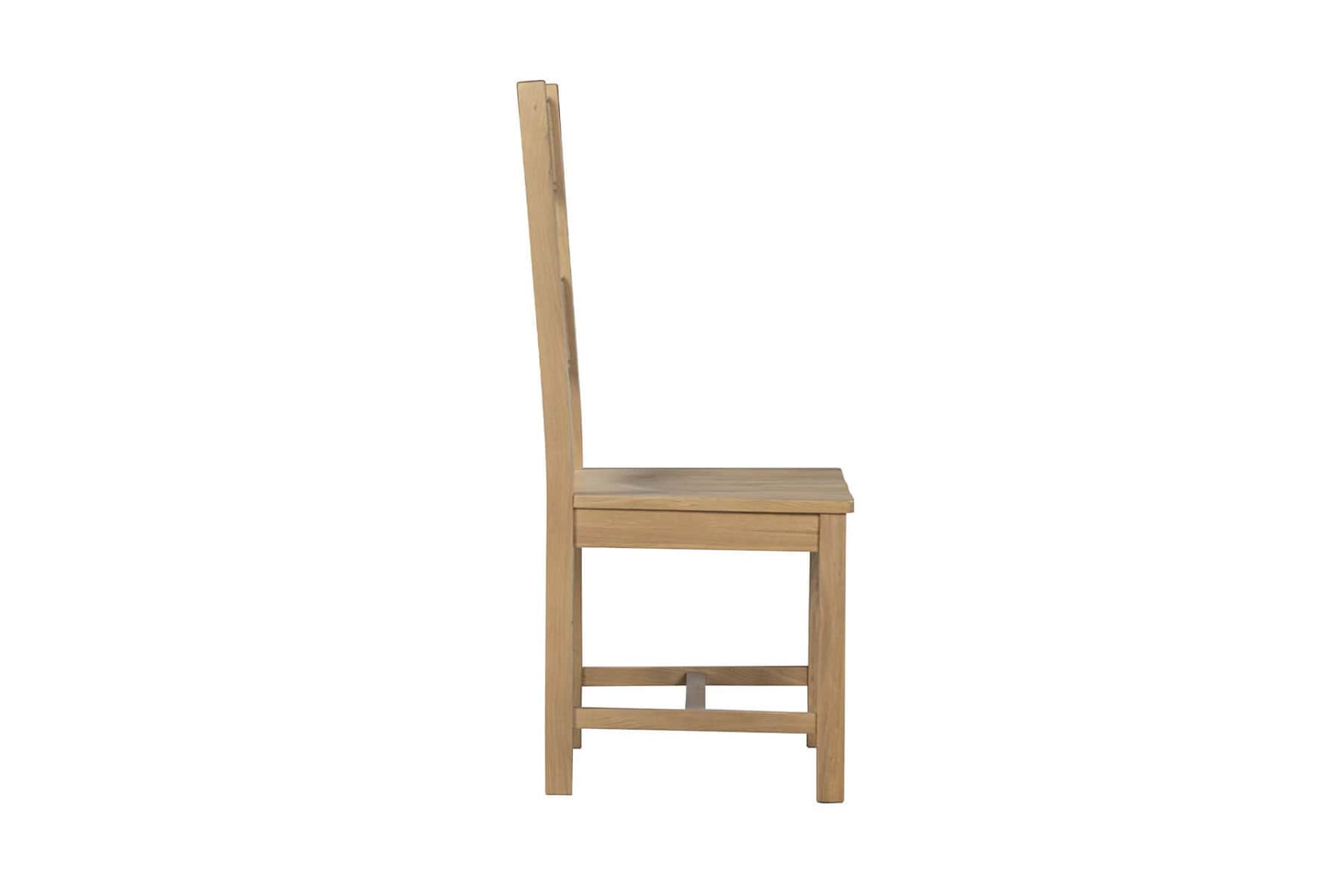 Delaney Solid Seat Dining Chair - Natural Oak - Image 3