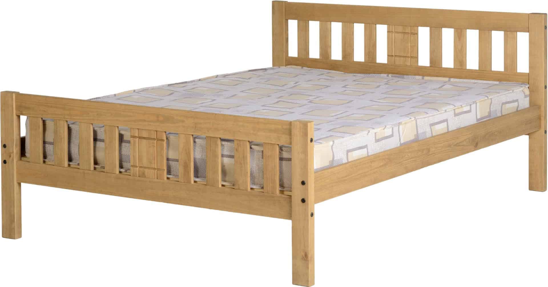 Rio 4ft6 Bedframe - Distressed Waxed Pine | Buy Online | Beds.ie