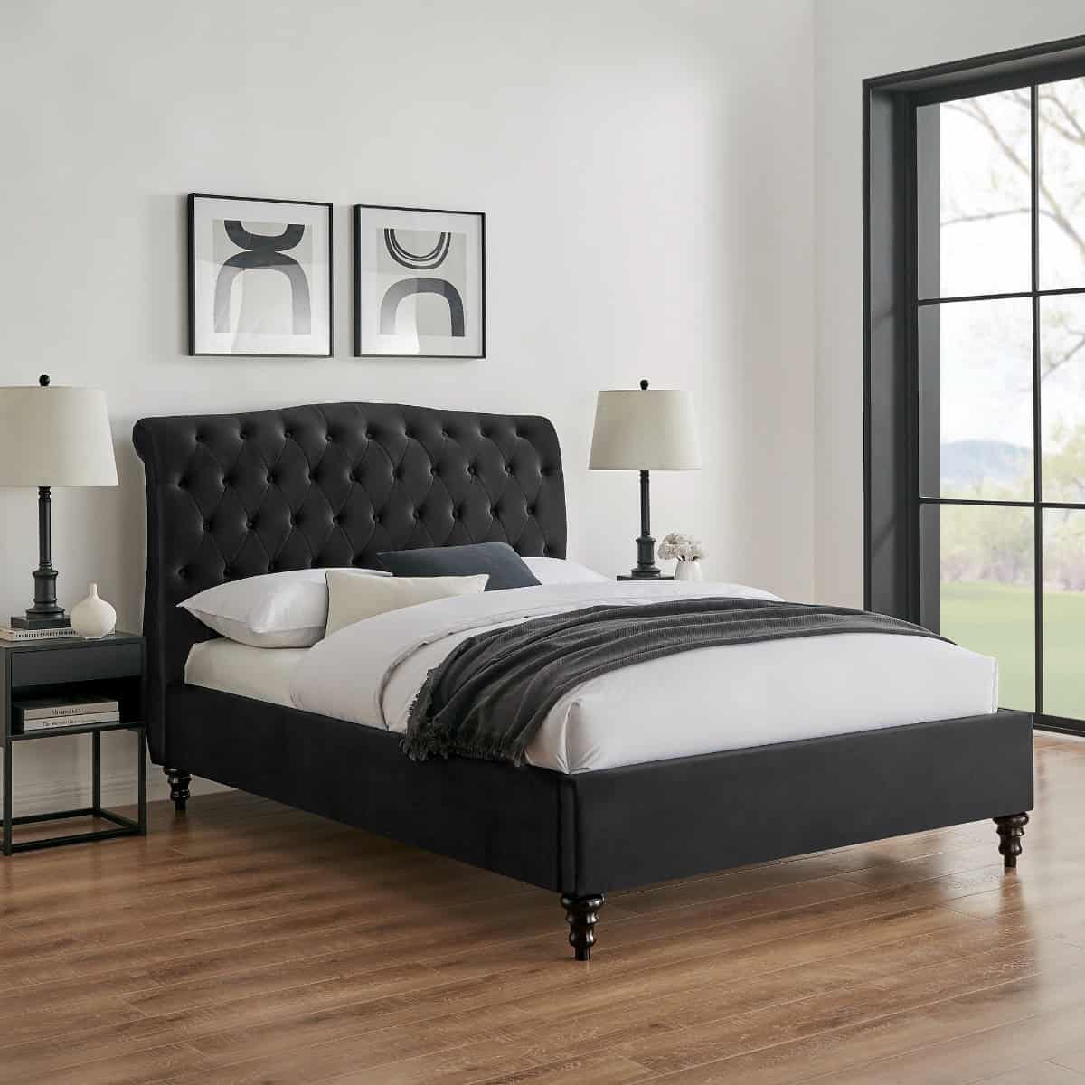 Limelight Rosa 4ft6 Bedframe - Black | Buy Online | Beds.ie