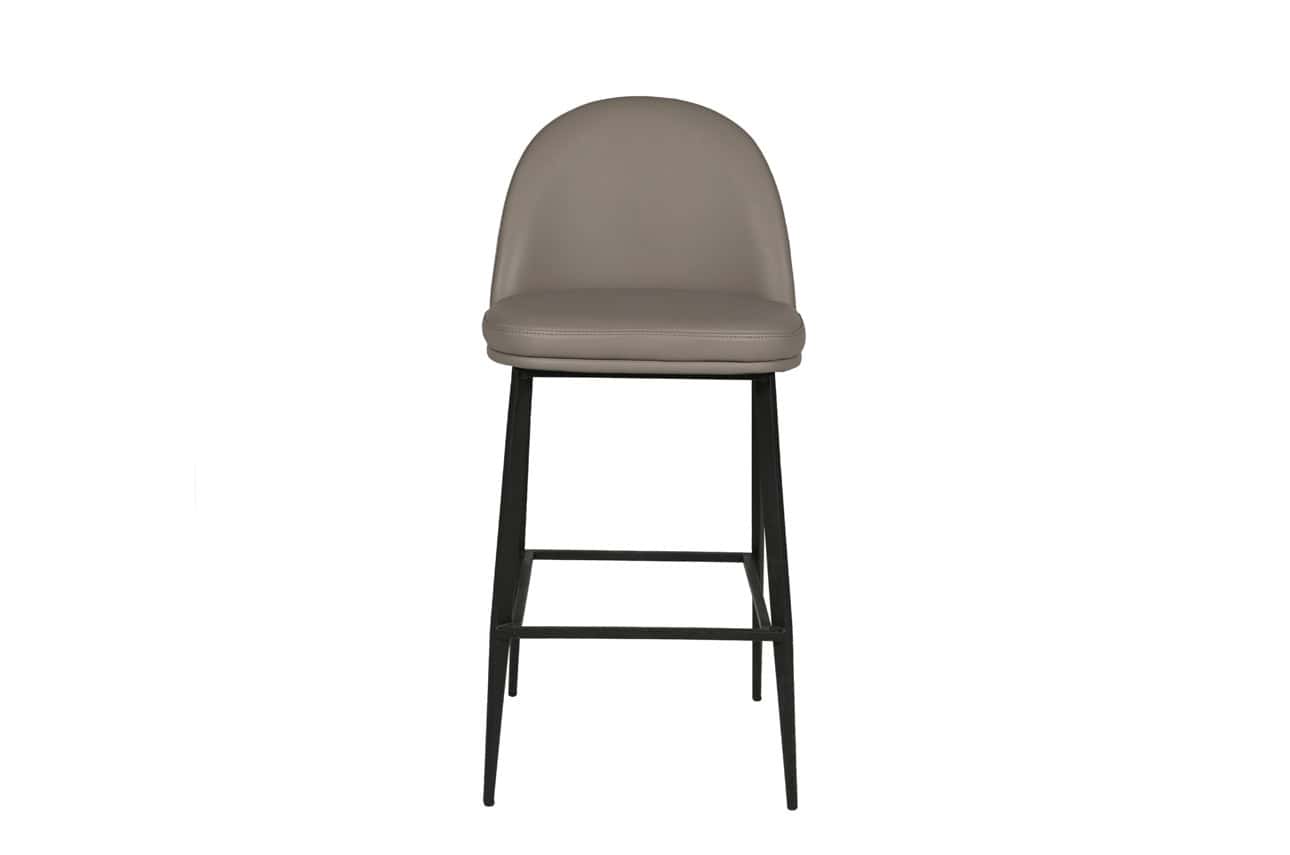 Valent Bar Chair - Grey Leather - Image 2
