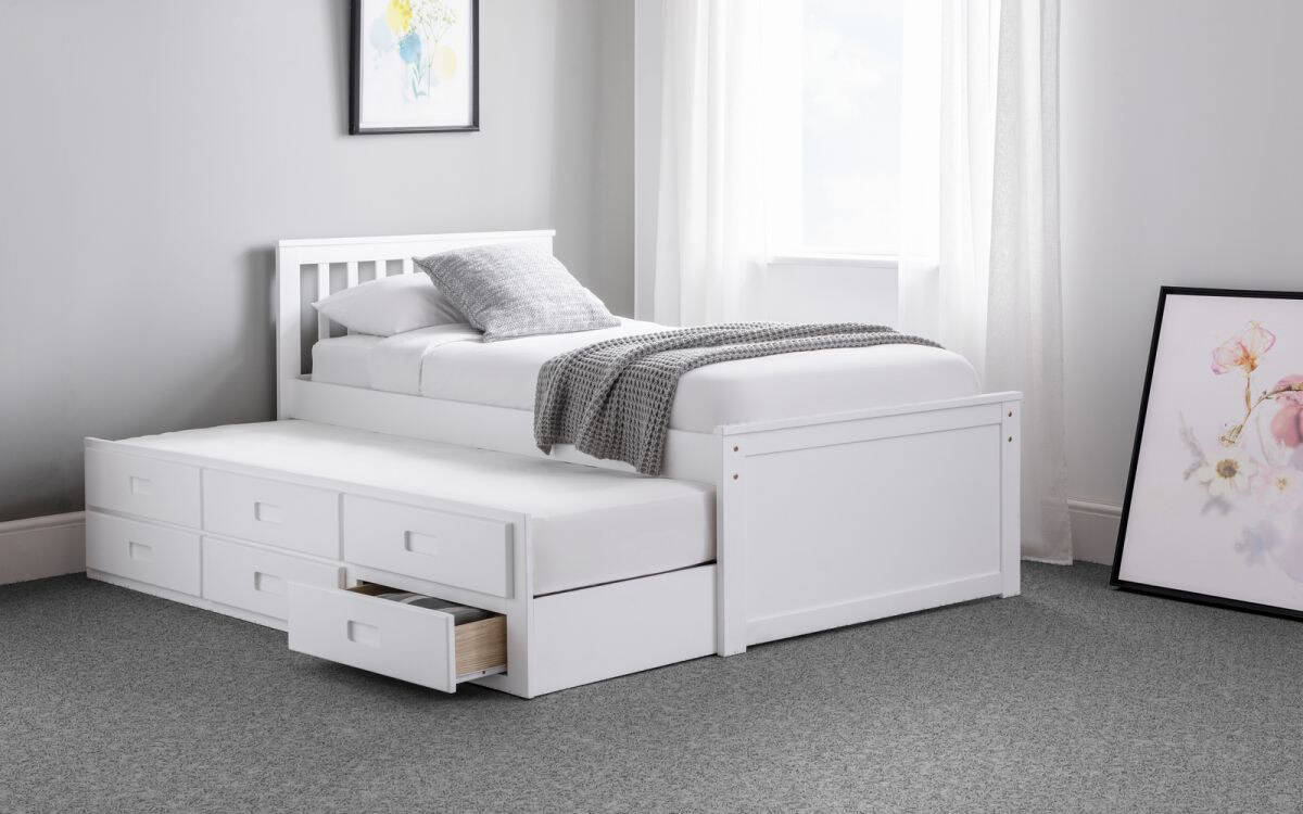 Arya Bedframe with Underbed - White | Buy Online | Beds.ie