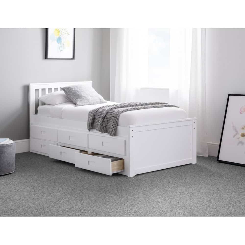 Arya Bedframe with Underbed - White - Image 2