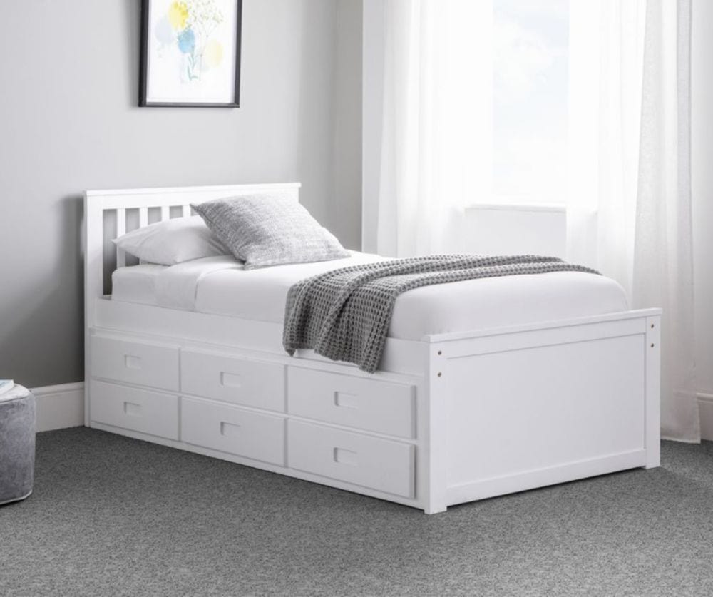 Arya Bedframe with Underbed - White - Image 3