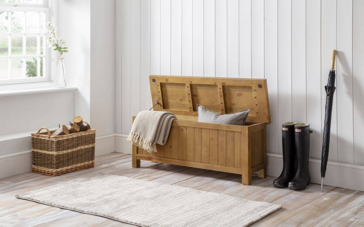 Aspendos Storage Bench - Reclaimed Pine | Buy Online | Beds.ie