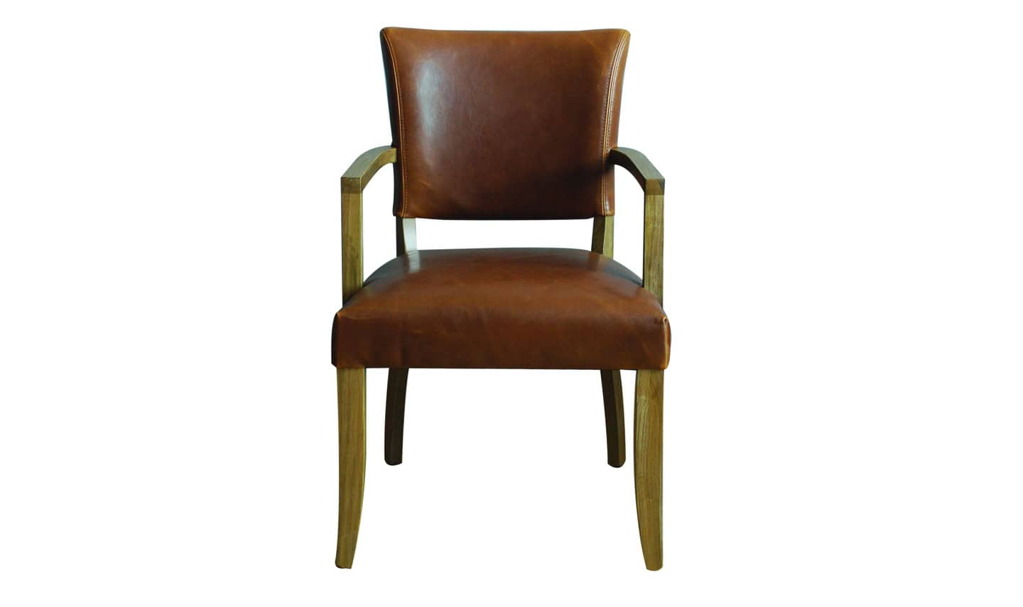 Duke Arm Chair Leather - Tan Brown | Buy Online | Beds.ie
