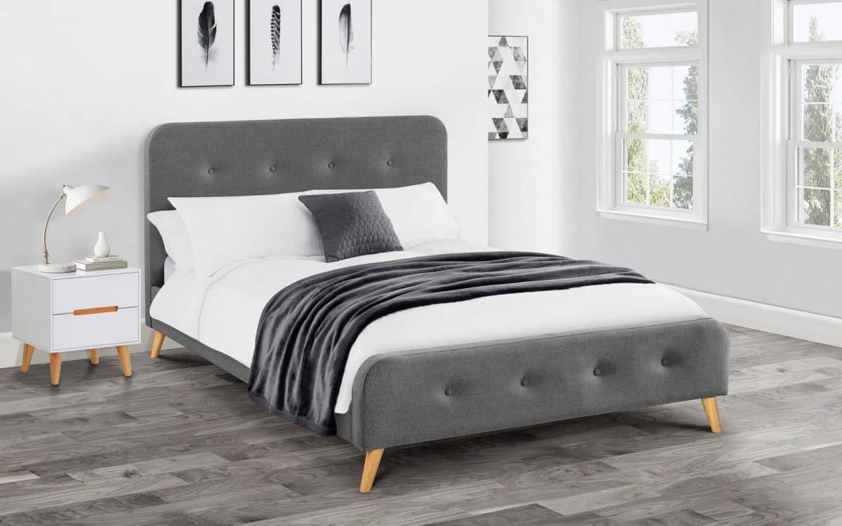 5ft Helga Bedframe - Grey Linen | Buy Online | Beds.ie