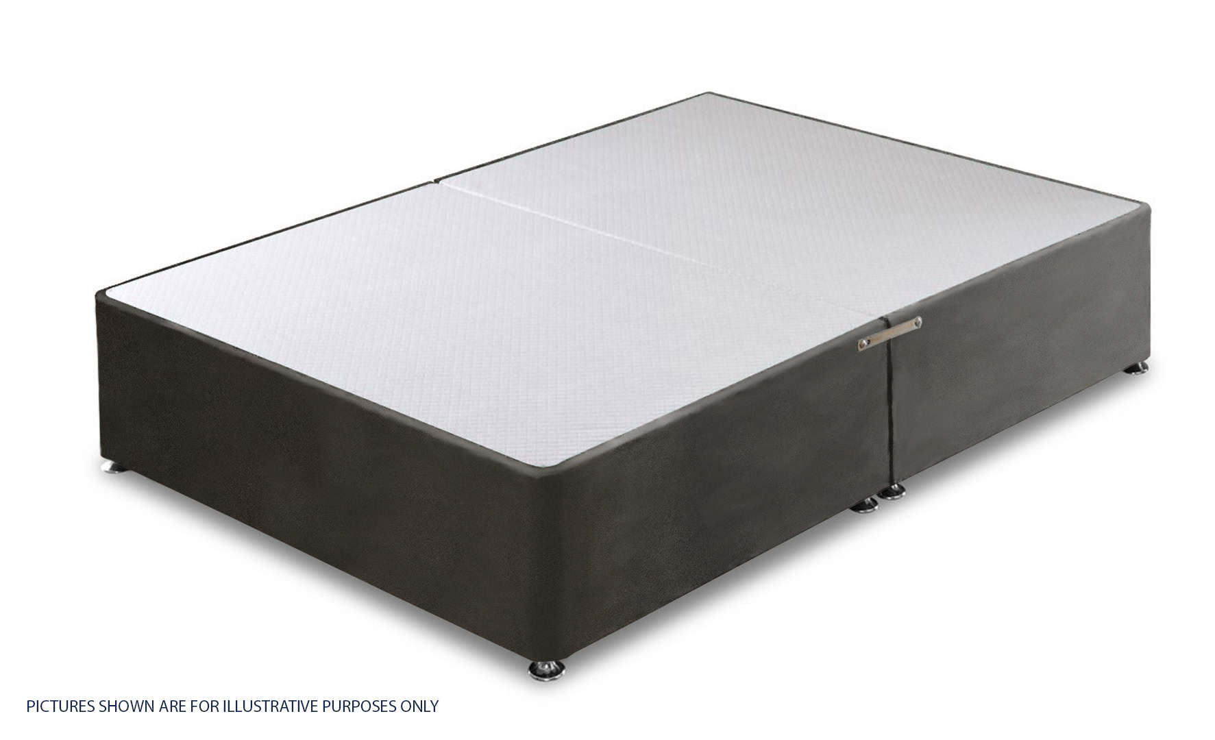 Apollo 4ft6 Velvet Dark Grey Divan Base | Buy Online | Beds.ie