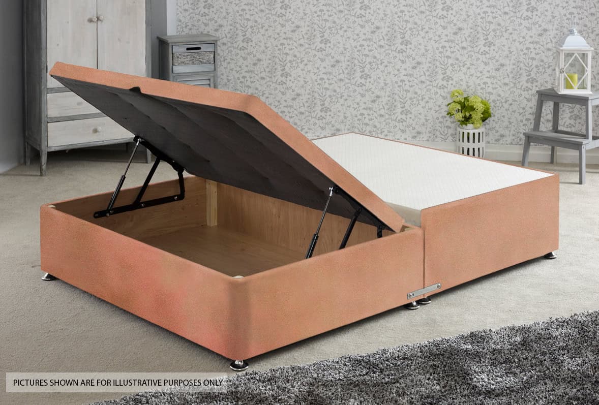 Apollo 5ft Velvet Pink Jumbo Ottoman Base | Buy Online | Beds.ie