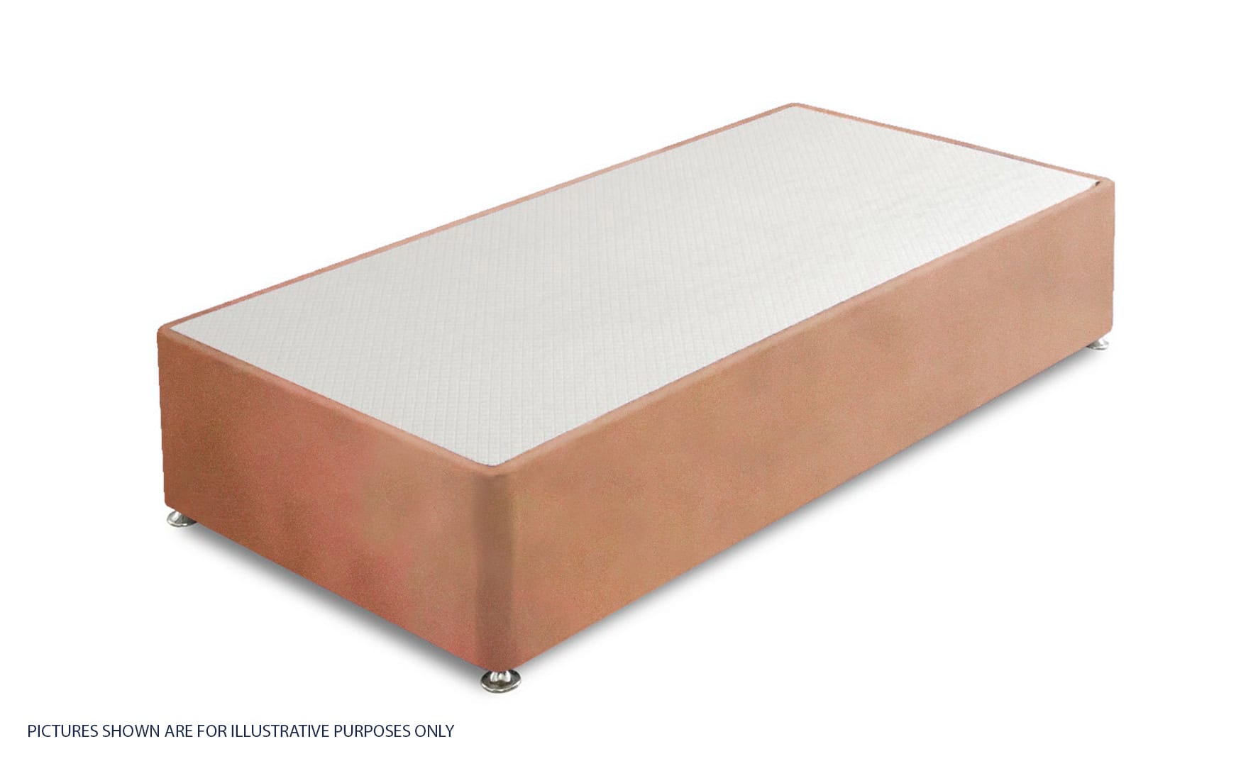 Apollo 2ft6 Velvet Pink 2 Drawer Divan Base | Buy Online | Beds.ie