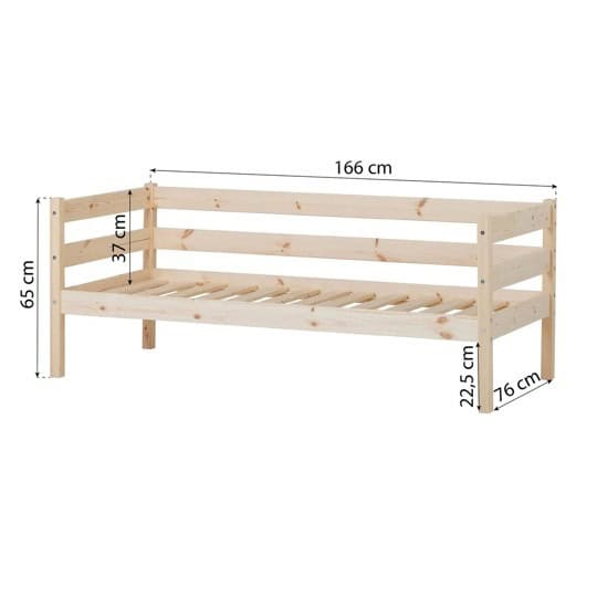 Hoppekids Shorty Daybed with Safety Rail & Drawers - Natural - Image 4