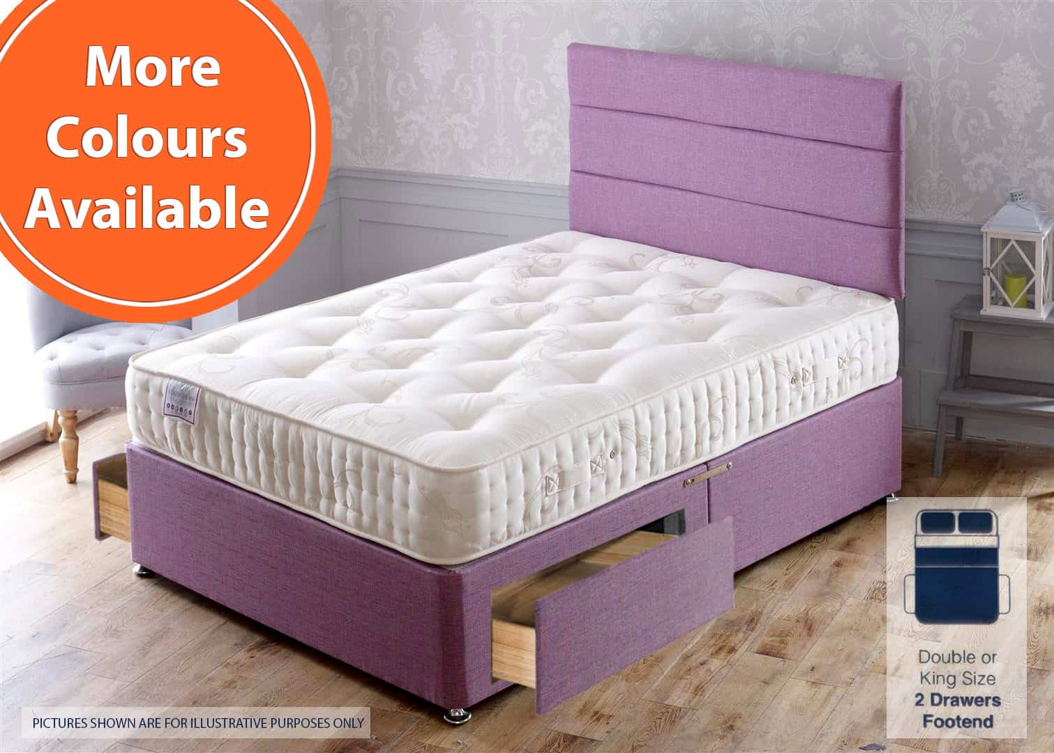 Apollo 5ft Korinthian 2 Drawer Bed | Buy Online | Beds.ie