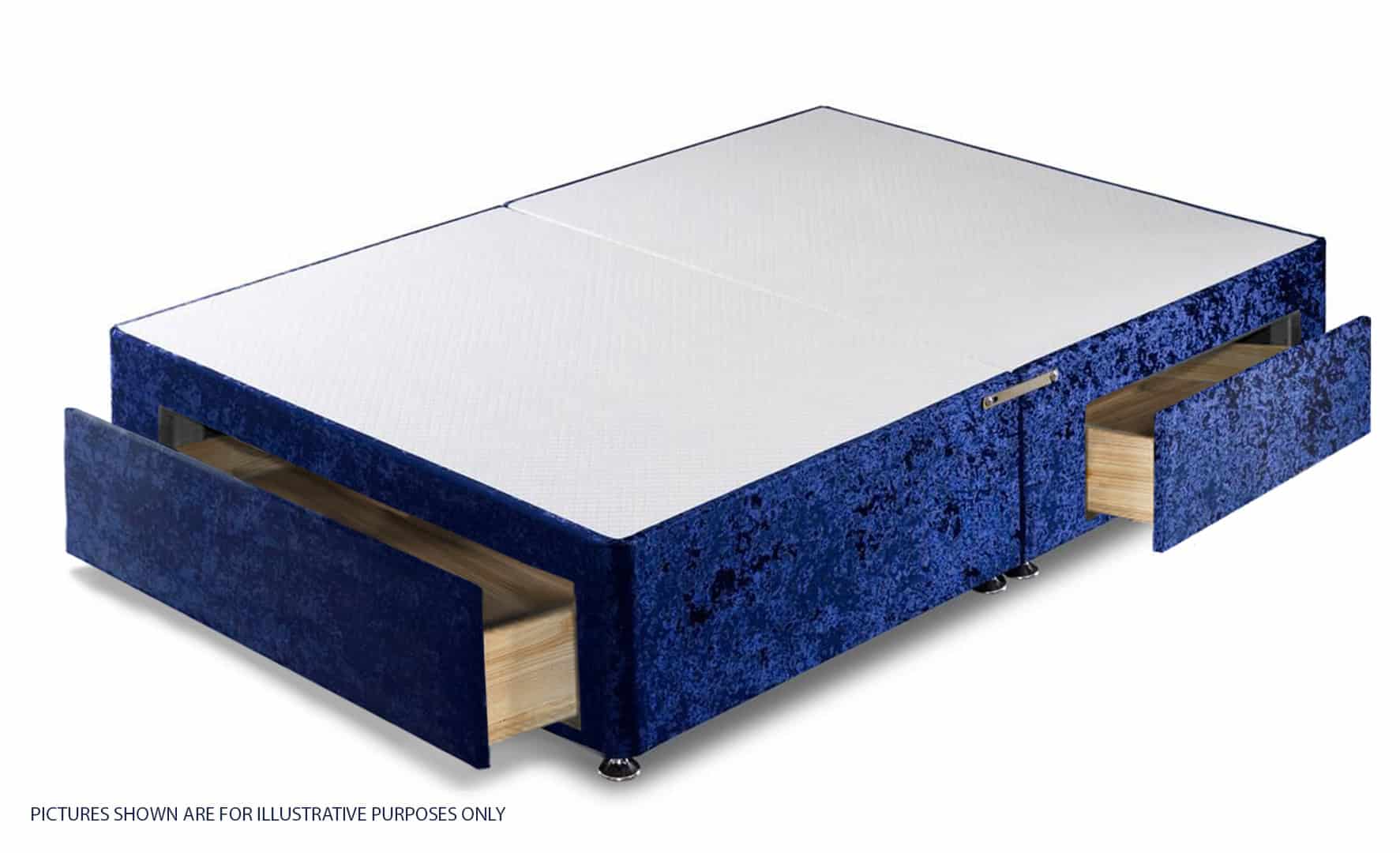 Apollo 5ft Glitz Navy Jumbo Drawer Divan Base - Image 2
