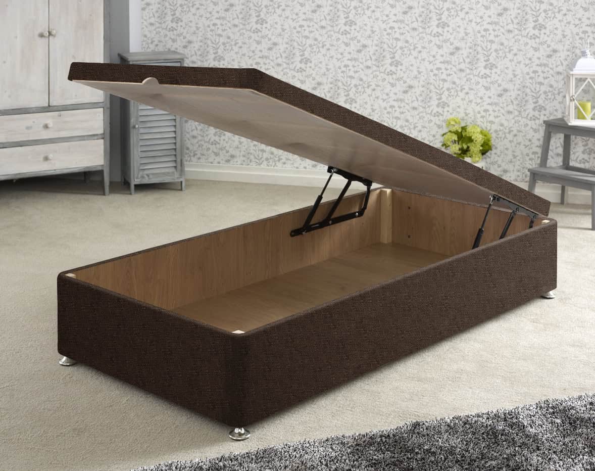 Apollo 3ft Azzure Brown Front Opening Ottoman Base | Buy Online | Beds.ie