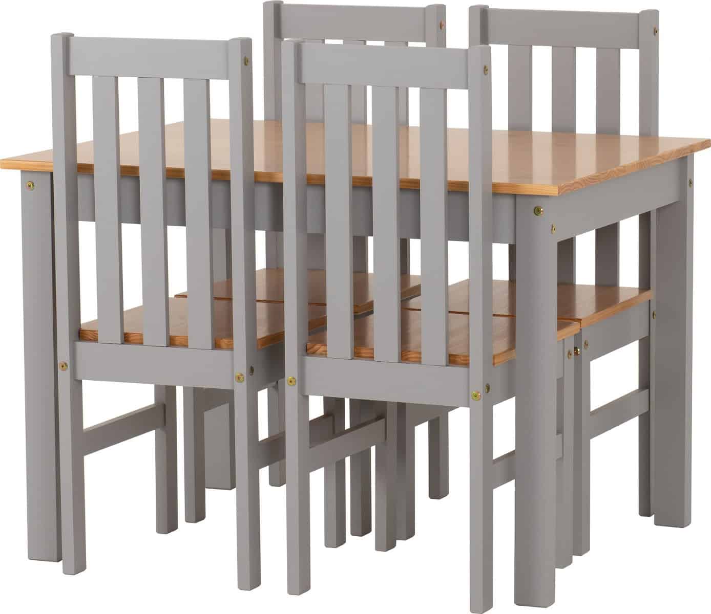 Ludlow 1+4 Dining Set - Grey Slate/Oak Lacquer | Buy Online | Beds.ie