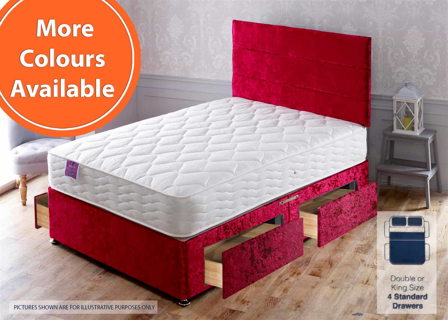 Apollo 5ft Orion 4 Drawer Bed | Buy Online | Beds.ie